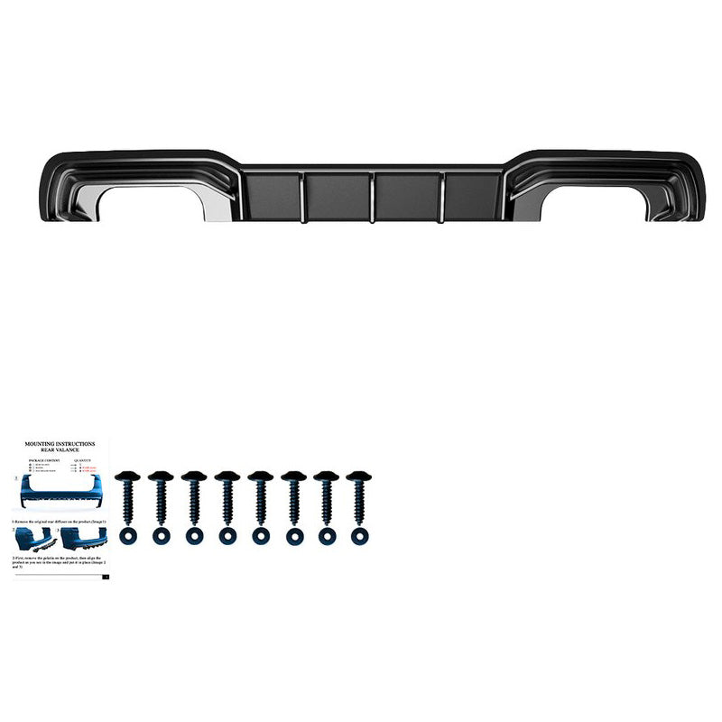 Oneway Heckdiffusor passend für Audi S3 Sportback 8V Facelift 2016-2020 - Schwarz glänzend