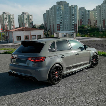 Oneway Heckdiffusor passend für Audi RS3 8V Sportback 2015-2016 - Schwarz glänzend