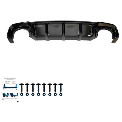 Oneway Heckdiffusor passend für Audi RS3 8V Sportback 2015-2016 - Schwarz glänzend