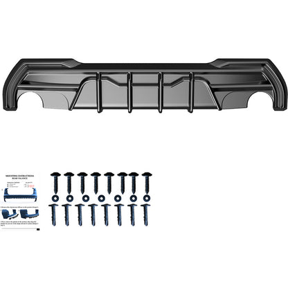 Oneway Heckdiffusor passend für BMW 1er F40 M-Pack/M135i (Einzelrohr links/rechts) 2019- - Schwarz glänzend