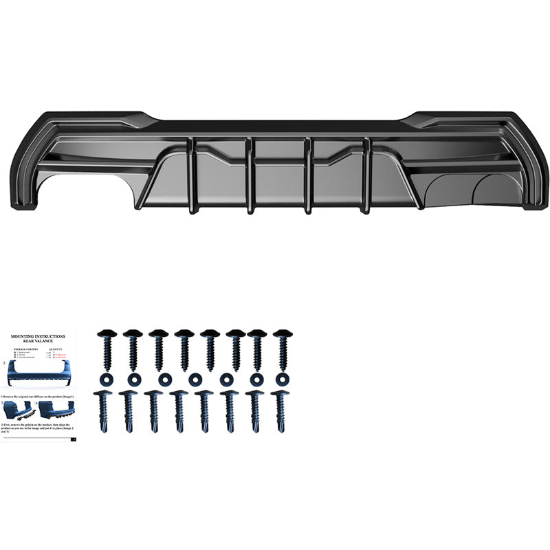 Oneway Heckdiffusor passend für BMW 1er F40 M-Pack/M135i (Doppelrohr links) 2019- - Schwarz glänzend