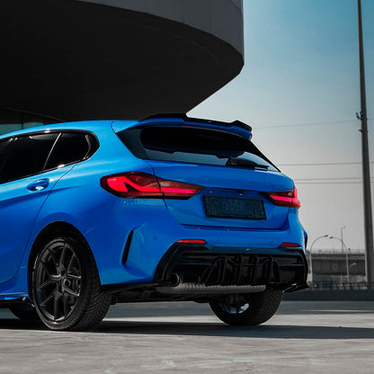 Oneway Heckdiffusor passend für BMW 1er F40 M-Pack/M135i (Doppelrohr links/rechts) 2019- - Schwarz glänzend