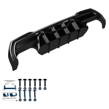 Oneway Heckdiffusor passend für BMW 1er F40 M-Pack/M135i (Doppelrohr links/rechts) 2019- - Schwarz glänzend