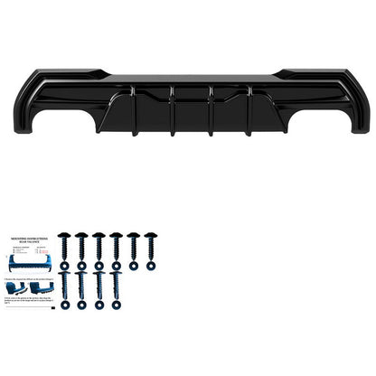 Oneway Heckdiffusor passend für BMW 1er F40 M-Pack/M135i (Doppelrohr links/rechts) 2019- - Schwarz glänzend