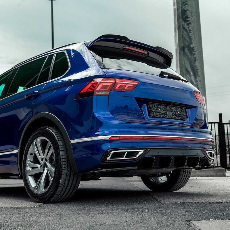 Oneway Heckdiffusor passend für Volkswagen Tiguan II R-Line Facelift 2020-2024 - Schwarz glänzend