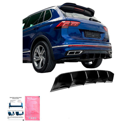 Oneway Heckdiffusor passend für Volkswagen Tiguan II R-Line Facelift 2020-2024 - Schwarz glänzend