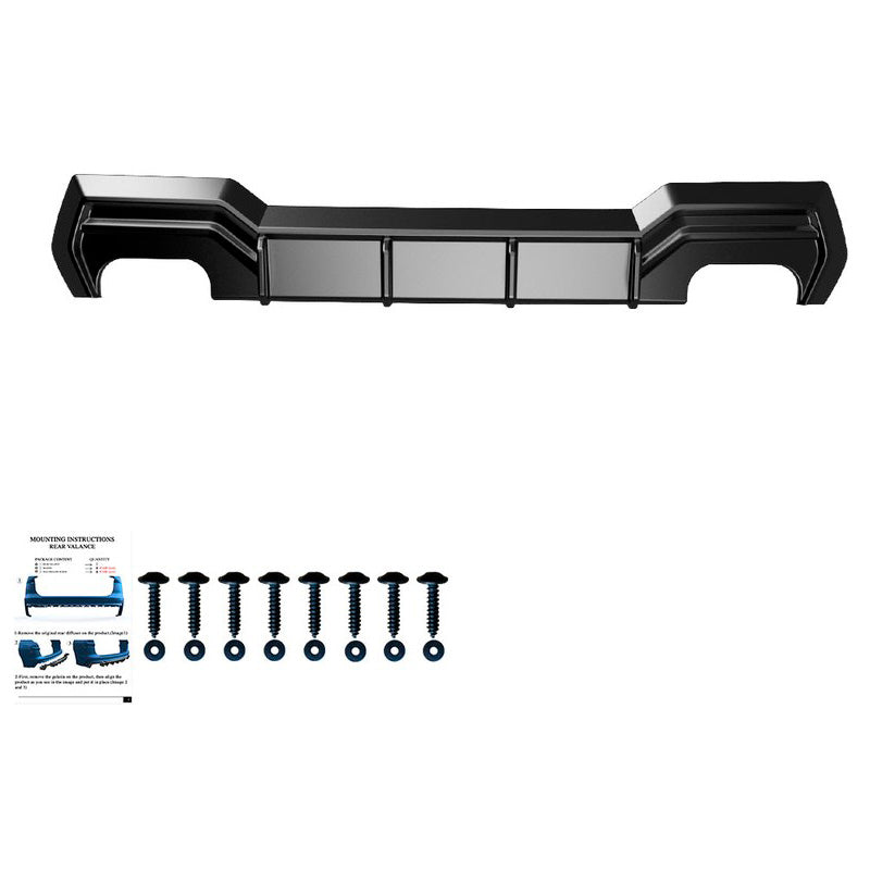Oneway Heckdiffusor passend für BMW 4er G22/G23 Coupe/Cabrio M-Pack/M440i 2020-2024 & Facelift 2024- - Schwarz glänzend