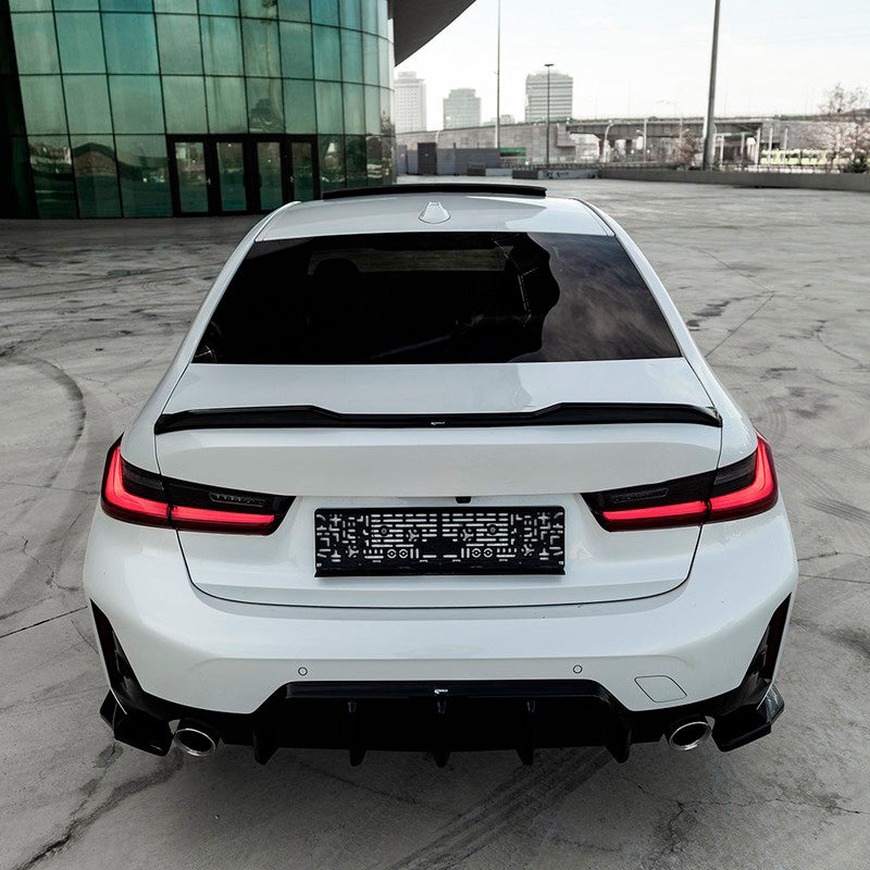 Oneway Heckdiffusor passend für BMW 3er G20/G21 M-Pack Facelift 2022- - Schwarz glänzend