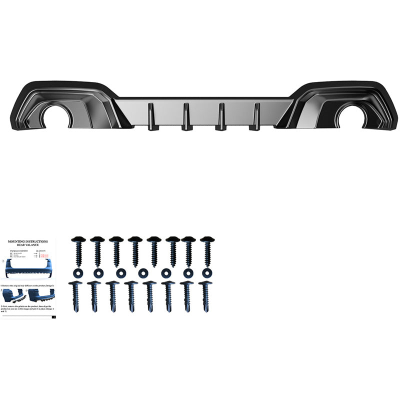 Oneway Heckdiffusor passend für BMW 3er G20/G21 M-Pack 2018-2022 (mit runden Endrohren) - Schwarz glänzend