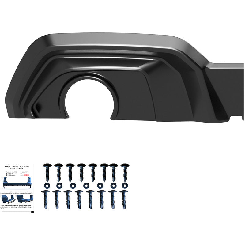Oneway Heckdiffusor passend für BMW 3er G20/G21 M-Pack 2018-2022 (mit runden Endrohren) - Schwarz glänzend