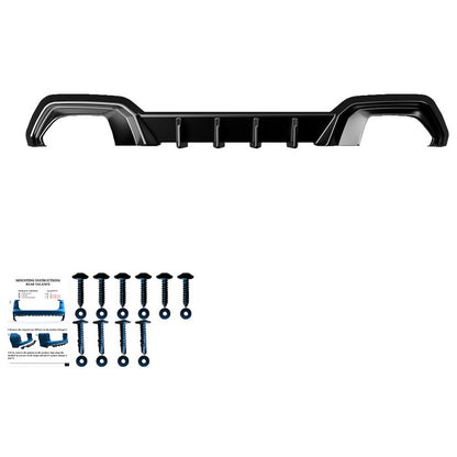 Oneway Heckdiffusor passend für BMW 3er G20/G21 M-Pack 2018-2022 (mit ovalen Endrohren) - Schwarz glänzend