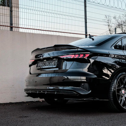 Oneway Heckdiffusor passend für Audi A3 (8Y) Limousine/Sportback 2020-2024 exkl. S-Line/S3/RS3 - Schwarz glänzend
