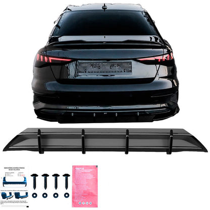 Oneway Heckdiffusor passend für Audi A3 (8Y) Limousine/Sportback 2020-2024 exkl. S-Line/S3/RS3 - Schwarz glänzend