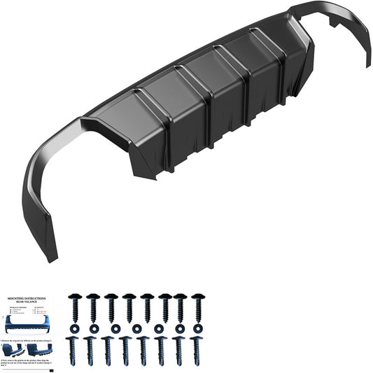 Oneway Heckdiffusor passend für BMW 4er G26 M-Pack/M440i 2021- (mit doppelrund oder ovalen Endrohren) - Schwarz glänzend