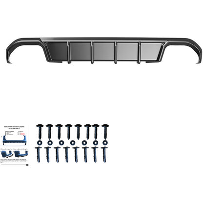 Oneway Heckdiffusor passend für BMW 4er G26 M-Pack/M440i 2021- (mit doppelrund oder ovalen Endrohren) - Schwarz glänzend