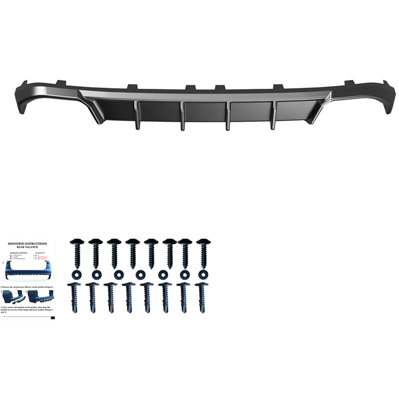 Oneway Heckdiffusor passend für BMW 4er G26 M-Pack/M440i 2021- (mit doppelrund oder ovalen Endrohren) - Schwarz glänzend