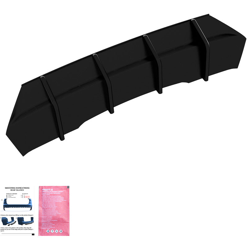 Oneway Heckdiffusor passend für Audi A4 (B9) Limousine/Avant Facelift 2019-2024 - Schwarz glänzend