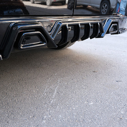 Oneway Heckdiffusor passend für Volkswagen Transporter T7 2024- & Ford Transit Custom (V710) 2023- - Schwarz glänzend