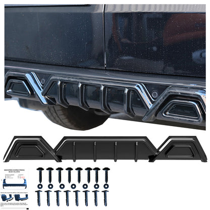 Oneway Heckdiffusor passend für Volkswagen Transporter T7 2024- & Ford Transit Custom (V710) 2023- - Schwarz glänzend