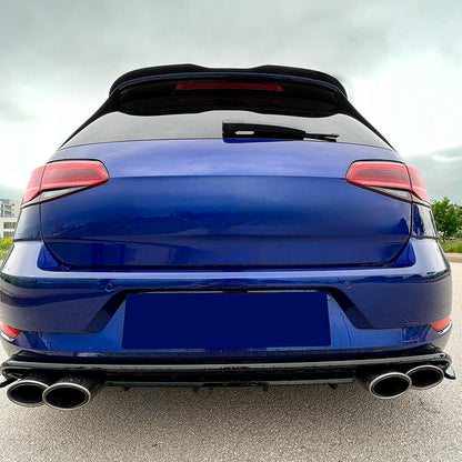 Oneway Dachspoiler (Cap) passend für Volkswagen Golf VII (7&7.5) HB GTi/GTD/R/R Line 2013-2020 - Schwarz glänzend