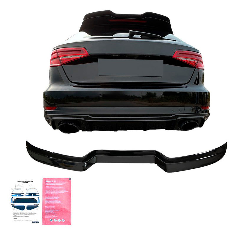 Oneway Dachspoiler (Cap) passend für Audi RS3 8V Sportback 2015-2020 - Schwarz glänzend