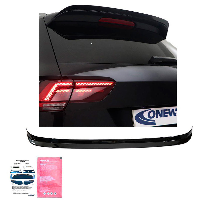 Oneway Dachspoiler (Cap) passend für Volkswagen Tiguan II R-Line 2016-2020 - Schwarz glänzend