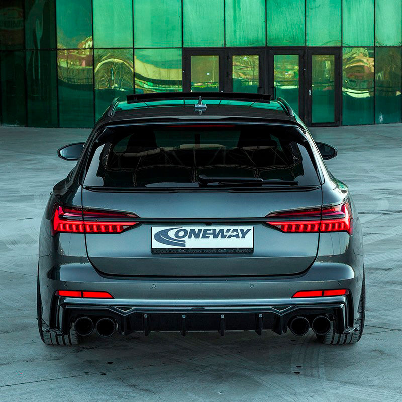 Oneway Dachspoiler (Cap) passend für Audi A6 S-Line/S6 C8 Avant 2018- - Schwarz glänzend