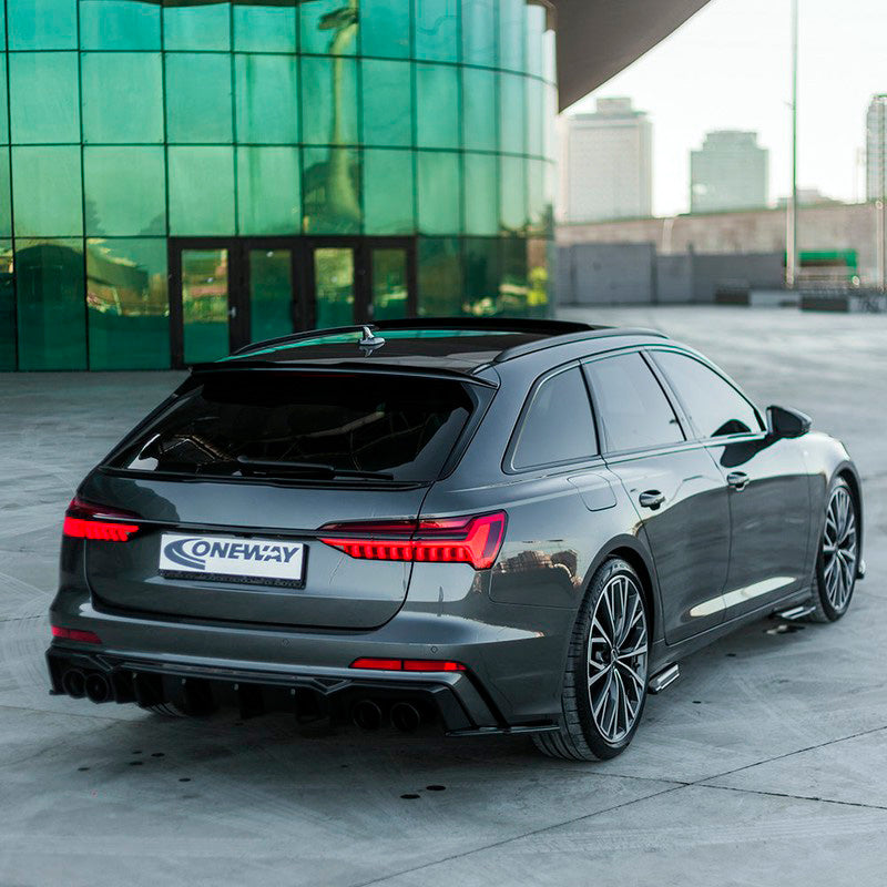 Oneway Dachspoiler (Cap) passend für Audi A6 S-Line/S6 C8 Avant 2018- - Schwarz glänzend