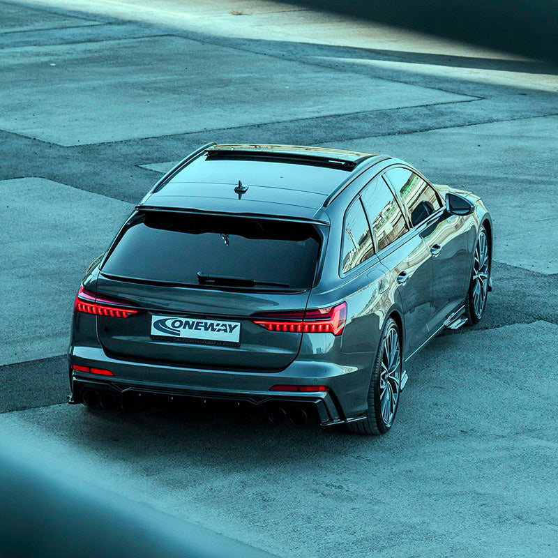 Oneway Dachspoiler (Cap) passend für Audi A6 S-Line/S6 C8 Avant 2018- - Schwarz glänzend