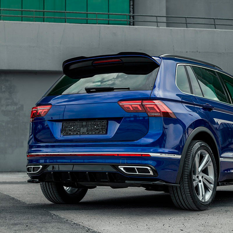 Oneway Dachspoiler (Cap) passend für Volkswagen Tiguan II R/R Line Facelift 2020-2024 - Schwarz glänzend