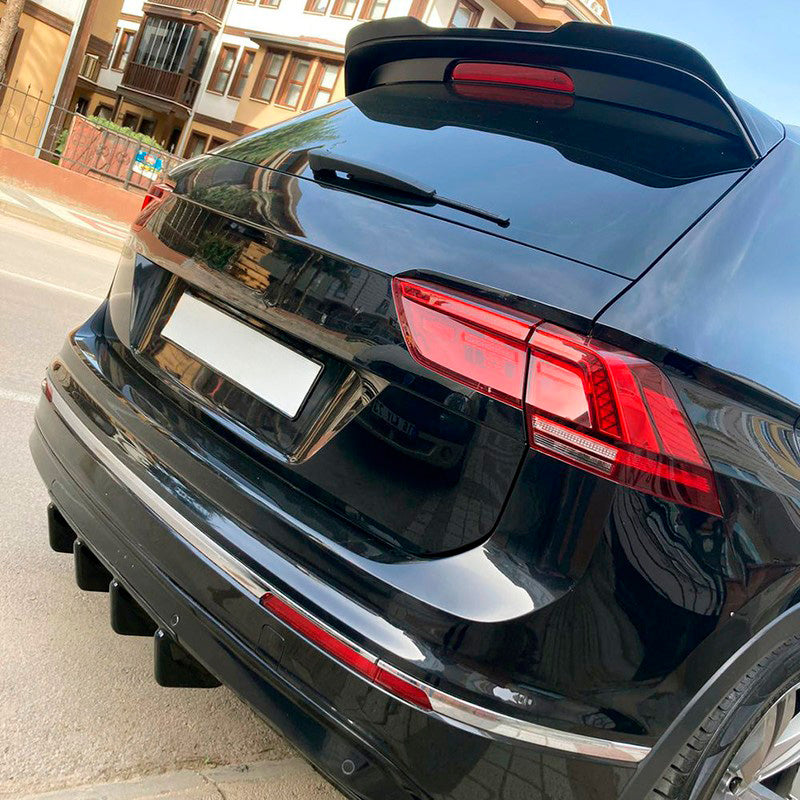 Oneway Dachspoiler (Cap) passend für Volkswagen Tiguan II R-Line 2016-2020 - Version 2 - Schwarz glänzend