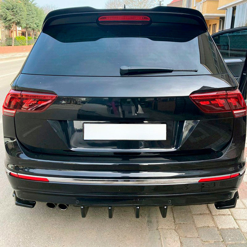 Oneway Dachspoiler (Cap) passend für Volkswagen Tiguan II R-Line 2016-2020 - Version 2 - Schwarz glänzend
