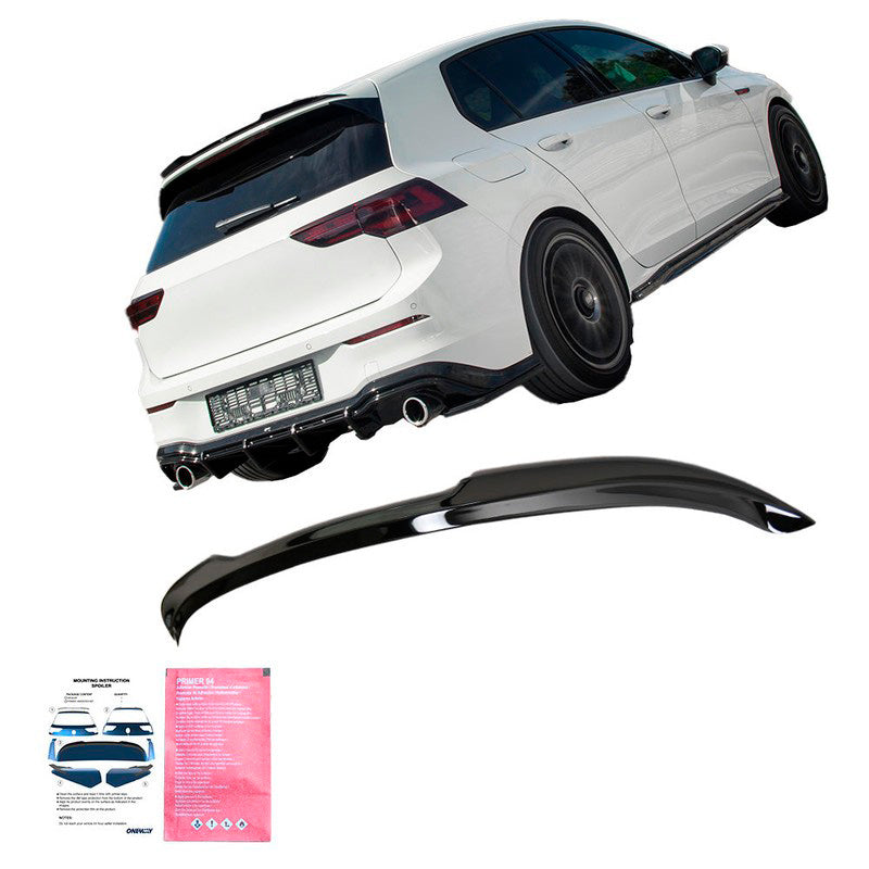 Oneway Dachspoiler (Cap) passend für Volkswagen Golf VIII HB GTI/GTE/GTD/R 2020- - Schwarz glänzend