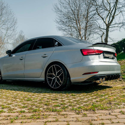 Oneway Heckflügel passend für Audi A3 S-Line/S3/RS3 Limousine 8V/8V Facelift 2013-2020 - Schwarz glänzend