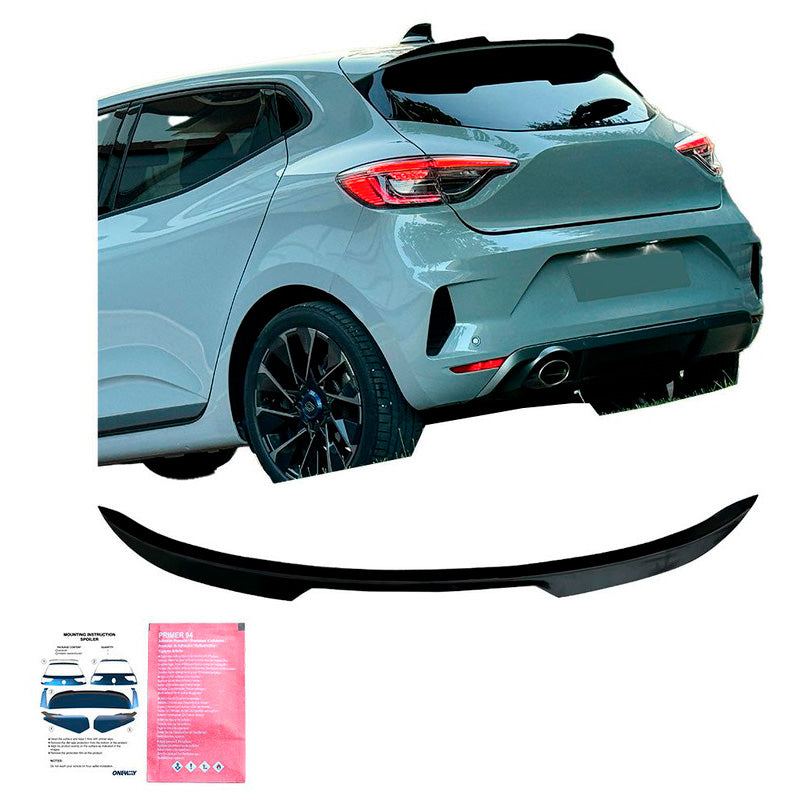 Oneway Dachspoiler (Cap) passend für Renault Clio V Facelift 2023- - Schwarz glänzend