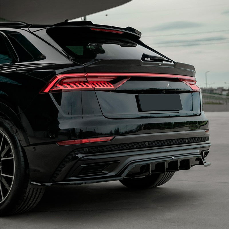 Oneway Heckflügel passend für Audi Q8 S-Line & SQ8 & RSQ8 2018- - Schwarz glänzend