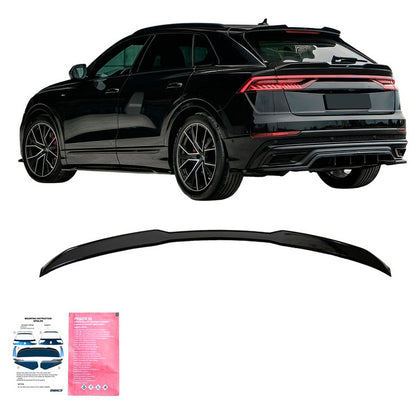 Oneway Heckflügel passend für Audi Q8 S-Line & SQ8 & RSQ8 2018- - Schwarz glänzend