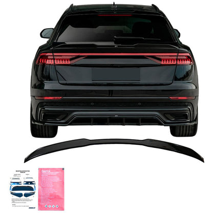 Oneway Heckflügel passend für Audi Q8 S-Line & SQ8 & RSQ8 2018- - Schwarz glänzend