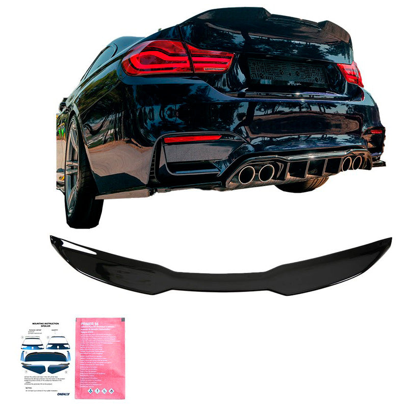 Oneway Heckflügel passend für BMW M4 F82 2014-2021 - Schwarz glänzend