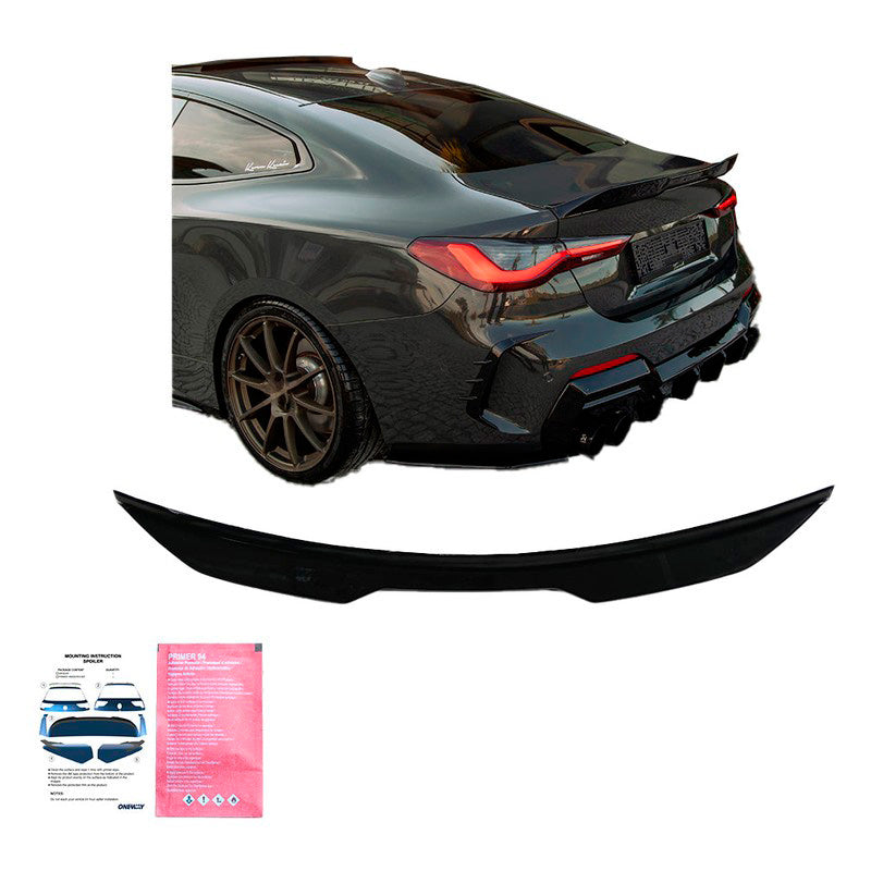 Oneway Heckflügel passend für BMW M4/4er G22/G23 Coupe/Cabrio M-Pack/M440i 2020- - Schwarz glänzend