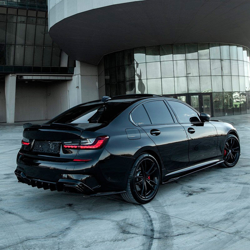Oneway Heckflügel passend für BMW 3er G20 Limousine M-Pack & M340i 2018-2022 & 2022- & M3 G80 Limousine 2022- - Schwarz gl...