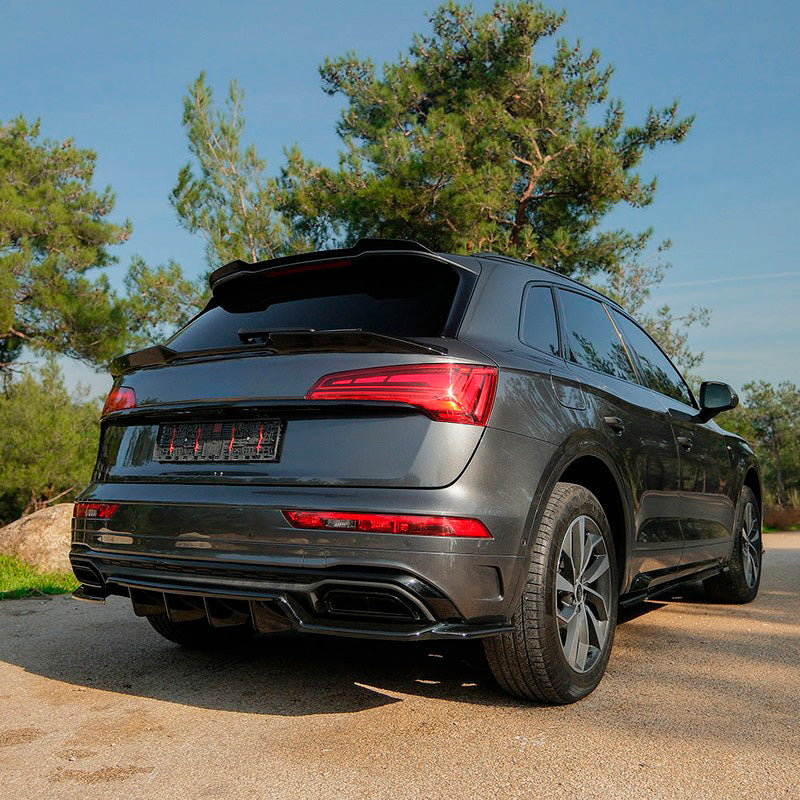 Oneway Dachspoiler (Cap) passend für Audi Q5 (FY) S-Line Facelift 2020-2024 exkl. Sportback - Schwarz glänzend