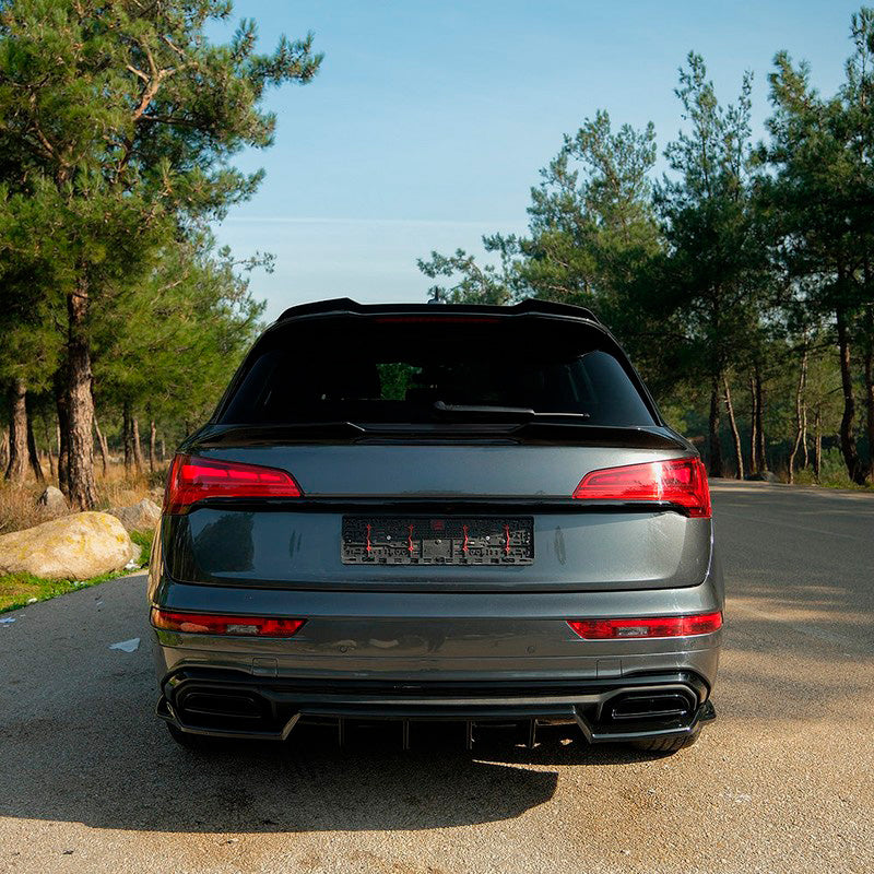 Oneway Dachspoiler (Cap) passend für Audi Q5 (FY) S-Line Facelift 2020-2024 exkl. Sportback - Schwarz glänzend