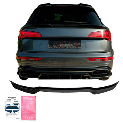 Oneway Dachspoiler (Cap) passend für Audi Q5 (FY) S-Line Facelift 2020-2024 exkl. Sportback - Schwarz glänzend
