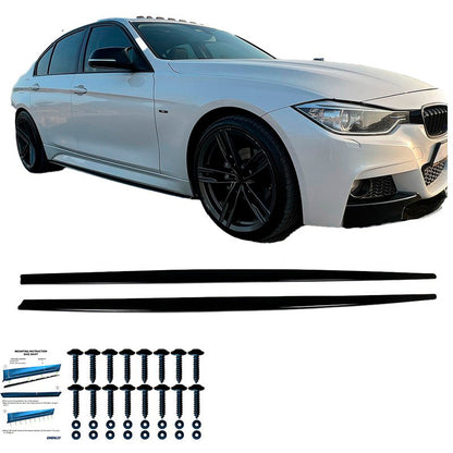 Oneway Satz Seitenschweller passend für BMW 3er F30 M-Sport 2012-2019 - Schwarz glänzend