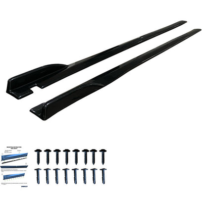 Oneway Satz Seitenschweller - Universal - Länge 190cm - Schwarz glänzend