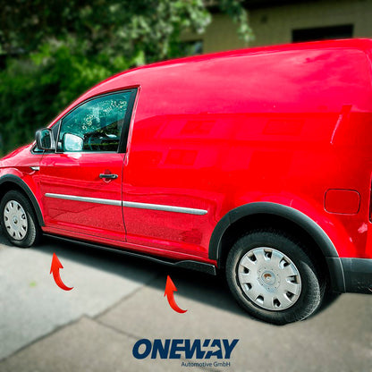 Oneway Satz Seitenschweller passend für Volkswagen Caddy MK4 2015-2020 - Schwarz glänzend