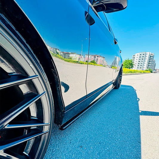 Oneway Satz Seitenschweller passend für BMW 1er F20/F21 M-Power 2011-2019 - Schwarz glänzend