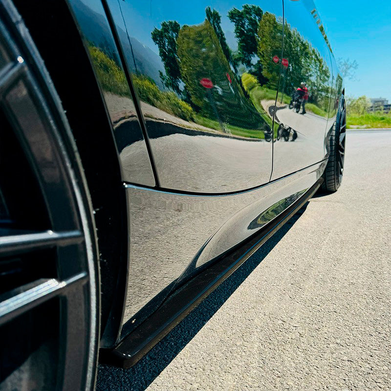 Oneway Satz Seitenschweller passend für BMW 1er F20/F21 M-Power 2011-2019 - Schwarz glänzend