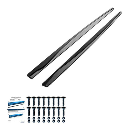 Oneway Satz Seitenschweller passend für BMW 1er F20/F21 M-Power 2011-2019 - Schwarz glänzend